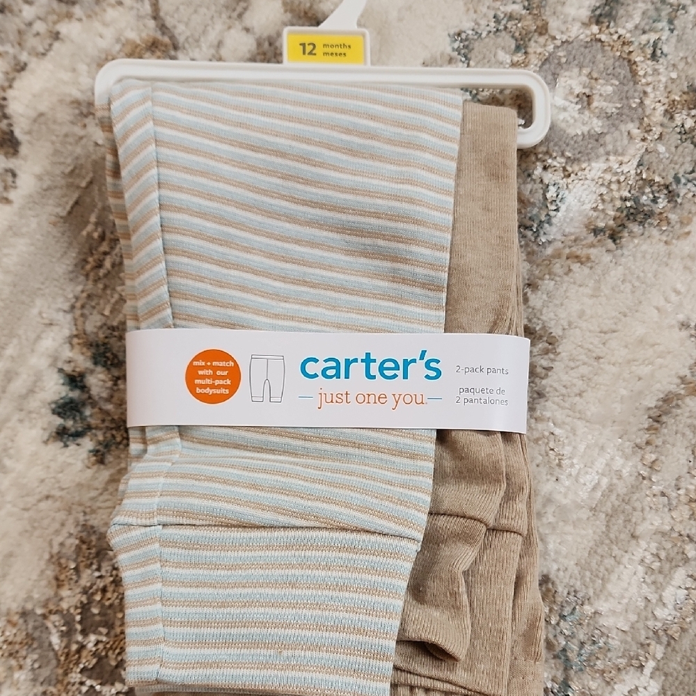 Carter's Just One You Striped and Solid Baby Pants Set